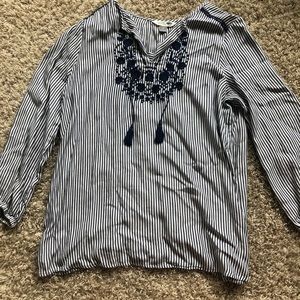 Old Navy Tops - Old navy boho striped blouse size large Old Navy Tops - Old navy boho striped blouse size large